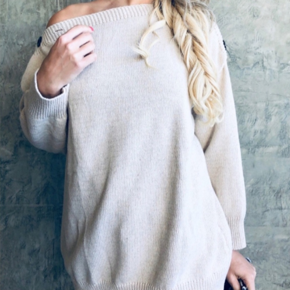 Button Shoulder Sweater - image 4